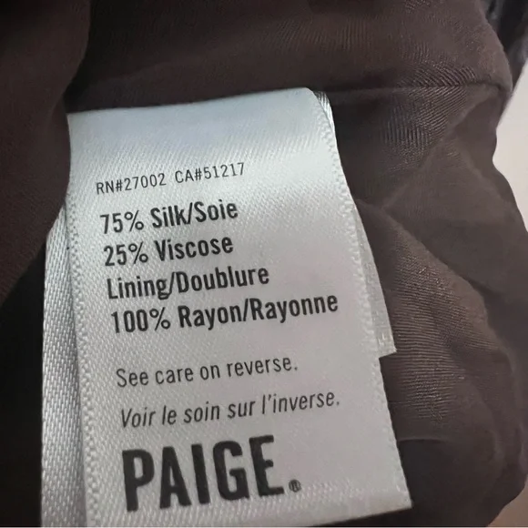 Paige women’s Bucatini silk-blend minidress in a brown striped tapestry print - Picture 4 of 4